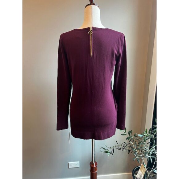 Burgundy Grommet Tunic Sweater by INC International Concepts Size M - NWT - Picture 2 of 9